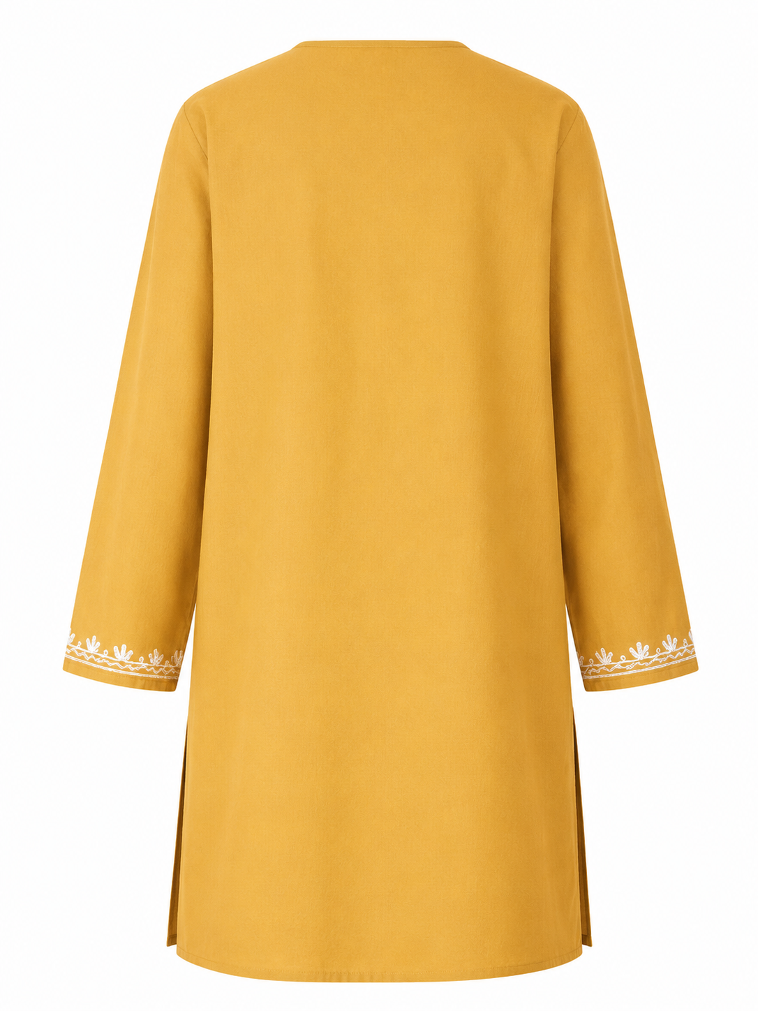 Noor : Aari embroidery summer kurti | Mustard